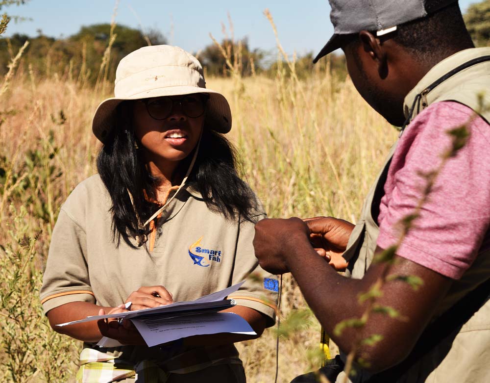 Conservation group taking samples in Uganda